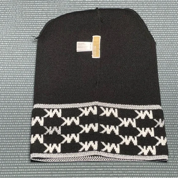 Michael Michael Kors Womens Knit Cuffed Winter Beanie Hat 539330C Black Multi OS - Picture 16 of 16
